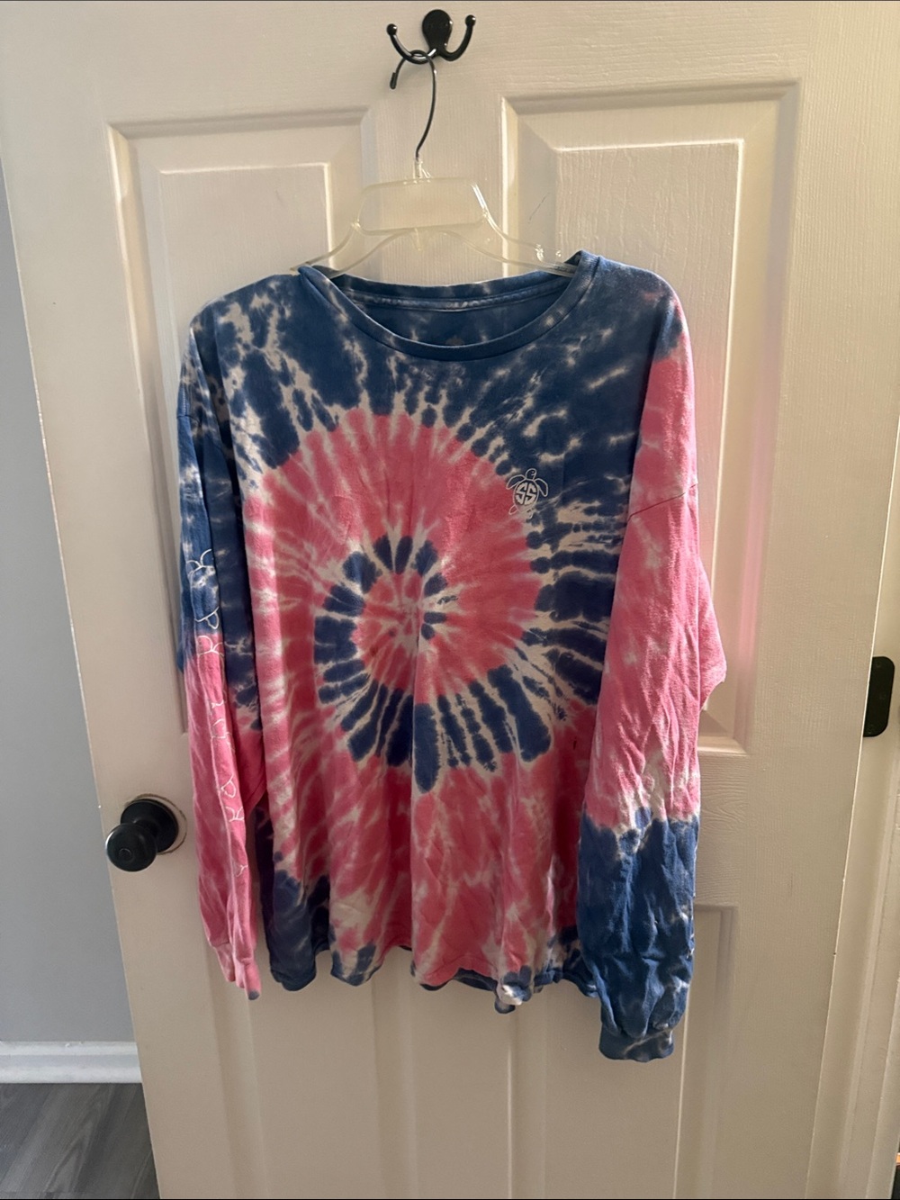 Simply Southern Pink and Blue Tie-Dye Long Sleeve Shirt